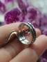 Сребърен пръстен Змия, снимка 4