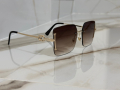 Слънчеви очила с кафеви стъкла и златни метални рамки, снимка 6