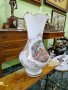Превъзходна голяма много красива антикварна белгийска ваза Опалина , снимка 3