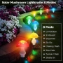 4476 Комплект 8 броя цветни соларни лампи „Градински гъбки“ с точки и 8 режима на светене, снимка 5