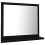 vidaXL Огледало за баня, черно, 40x10,5x37 см, ПДЧ(SKU:804554