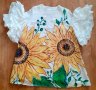 Ръчно рисувана рокля: Слънчогледи и пеперуда, снимка 5