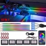 RAINBOW LED амбиентно осветление за автомобили с RGB 256 цвята, 10 в 1, снимка 1