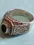 Авторски сребърен пръстен майсторска орнаментика с ЧЕРЕН ОНИКС ювелирна изработка 33480, снимка 9