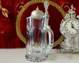 Кристална халба с калаен капак. , снимка 6