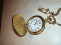 поръчан-златен джобен часовник с верижка, снимка 1 - Колекции - 29292124