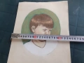 Стара майсторска рисунка с пастели - картина портрет момче, снимка 6