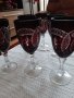 Червен кристал чаши за вино, снимка 1