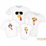 Семеен комплект тениски Turkey Face Thanksgiving Mommy Daddy Brother Sister Baby, снимка 2