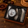 Мъжки часовник с големи цифри и подаръчна гривна – стил и практичност в готов комплект, снимка 2