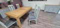 ПРОМОЦИЯ!!!Нова дървена разтегателна трапезна маса от дъб с шест стола, снимка 3