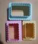 3 бр правоъгълник пластмасови двустранни форми резци рамки рамка табели сладки тесто бисквитки форми, снимка 2