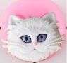  Малка главичка глава коте котка силиконов молд форма за фондан шоколад декор, снимка 1 - Форми - 30343279