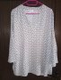 бяло и черно  туника с остро деколте  ХЛ размер, снимка 1 - Блузи с дълъг ръкав и пуловери - 30287555