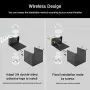 Комплект 2 черни LED аплика HEQIQEH на батерии с дистанционно, снимка 6