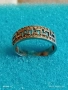 Красив сребърен пръстен с гръцки мотив и инкрустирани кристали майстоска ръчна изработка 42263, снимка 4