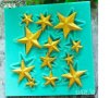 13 малки релефни звезди силиконов молд форма декорация торта фондан шоколад и др., снимка 1 - Форми - 24118446