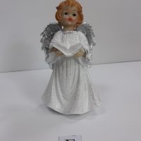 Бяло и сребристо -  Ангел изправен с книга - Модел Б, снимка 3 - Статуетки - 37925767