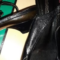 Дамски черни сандали, снимка 2 - Сандали - 25181727