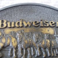 Старинна катарама Budweiser USA, снимка 2 - Антикварни и старинни предмети - 38425135