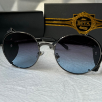 Dita 2023 мъжки дамски слънчеви очила кръгли с кожа 3 цвята, снимка 9 - Слънчеви и диоптрични очила - 44749914