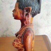 Африканска скулптура , снимка 4 - Статуетки - 42300677