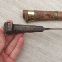 Голяма Алжирска Флиса 19 век кама острие нож, снимка 4 - Антикварни и старинни предмети - 42610800