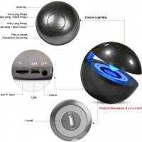 Wireless Bluetooth тонколона безжична HD звук LED подсветка, снимка 3 - Bluetooth тонколони - 31364141