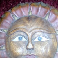 Украса за стена Слънце  - изработена от дърво, снимка 7 - Антикварни и старинни предмети - 21935274