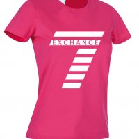 НОВО 2020! Дамски тениски EXCHANGE SEVEN - различни цветове! Поръчай с ТВОЯ идея!, снимка 2 - Тениски - 27501858