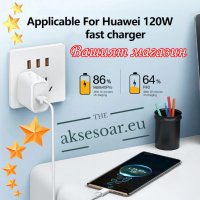 Супер Бърз заряден кабел 120 W 10 A USB Type C бързо зареждане за зарядно за Xiaomi Samsung Huawei H, снимка 6 - Резервни части за телефони - 42338784