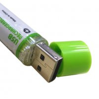 2 броя  USB Презареждаеми Батерии  AA батерия Nimh 1450mah AA 1.2V, снимка 2 - Друга електроника - 31604627