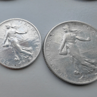 1 и 2 франка 1917г., снимка 2 - Нумизматика и бонистика - 44671590