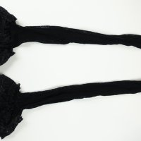 S нови черни мрежести чорапи със силикон, снимка 1 - Бельо - 44340056