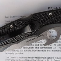 Spyderco Endura 4 Emerson, снимка 9 - Ножове - 40623213