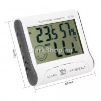 Дигитаелн термометър, влагомер с вътрешна и външна температура, снимка 3 - Други инструменти - 38491660