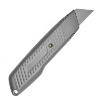 Нож Stanley макетен метален с трапецовидно фиксирано острие 136х19 мм, снимка 2 - Други инструменти - 33999849