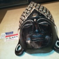 ГОЛЯМА маска стенна от дърво Буда декорирана 0311202206, снимка 11 - Колекции - 30664495