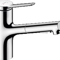 Кухненски смесител Hansgrohe Zesis M33-H150 2jet pull-out хром, снимка 3 - Смесители - 39440553