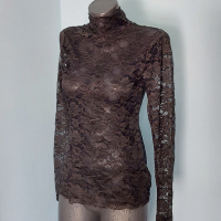 Дантелена еластична блуза "Neo noir" / сива дантела, луксозна категория , снимка 3 - Корсети, бюстиета, топове - 36575209