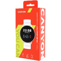 Смарт часовник CANYON CNS-SW63SW Lollypop Бял, Водоустойчив елегантен дизайн, снимка 6 - Смарт гривни - 36632646