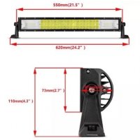 Лед бар 7D 12-24V 324W 55см - HAL320, снимка 2 - Аксесоари и консумативи - 39524686