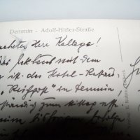 Стара немска картичка улица Адолф Хитлер от 1937г., снимка 3 - Филателия - 42797992