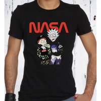 NEW! Мъжки и Детски тениски NASA RICK & MORTY / РИК и МОРТИ! Поръчай модел с ТВОЯ идея!, снимка 1 - Тениски - 25847470