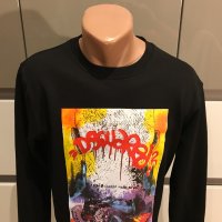 DSQUARED блуза, с щампа, черна, размери: S, M и XL, снимка 2 - Блузи - 42552440