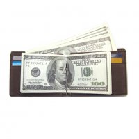 Мъжки портфейл за дебитни и кредитни карти с щипка за банкноти, снимка 2 - Портфейли, портмонета - 29978855
