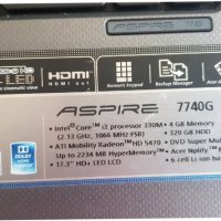 ЧЕТИРИЯДРЕН Acer Aspire 7740G I7-720QM,SSD, снимка 4 - Лаптопи за дома - 36627603