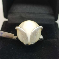 Сребърен пръстен със Седеф-5,70/925, снимка 1 - Пръстени - 44819707