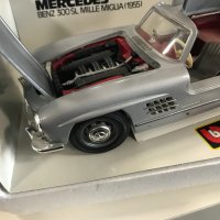 Рядък модел метална колекционерска количка MERCEDES 300 SL 1965г1:18,, снимка 2 - Колекции - 42897475