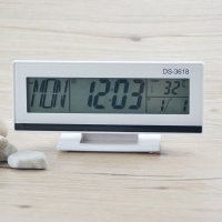 Електронен дигитален светещ часовник с термометър за стая сензор, снимка 3 - Други - 29105884